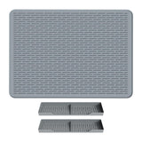 Maxbell Cooktop Cover Bar Mat Dry Glass Cooktop Protector for Pots Woks Cabinet Gray