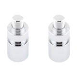 Maxbell 2x Motorcycle Grips Handlebar End Sleek Silder Plugs Handle Bar End Weights Silver