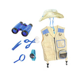 Maxbell Outdoor Exploration Set Cargo Vest and Hat and Accessories for Children Kids Blue