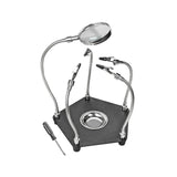 Maxbell Helping Hands Soldering Station with Magnifying Glass Shop Welder PCB Holder