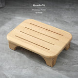 Maxbell 1-Piece hardwood Wood Small Footstool, Beech Step Stool, Multi-Functional Wooden Ottoman, Modern Minimalist Foot Rest for Bedroom, Sofa, Under Desk, Shoe Bench, Easy to Clean, No Assembly Pine 12 Clear