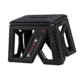 Maxbell Foldable Step Stool Seat Footstool Home Step Stool for Picnic Camping Garden Black Small