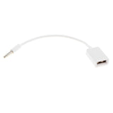 Maxbell 2xAUX 3.5mm Male Audio Jack to USB 2.0 A Female OTG Cable for Music MP3 U Disk