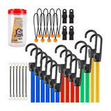 Maxbell Bungee Cords Versatile Sturdy Bungee Straps with Hooks for Bike Camping Cart 32pcs