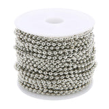 Maxbell 20 Yard/ 2 Roll Stainless Steel Ball Bead Chain for DIY Jewelry 1.5mm Silver