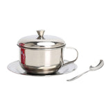 Maxbell Coffee Mug with Saucer Spoon Handle 200ml Tea Cup for Restaurant Office