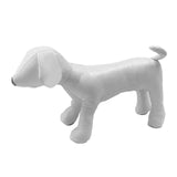 1PC Dog Mannequin PU Leather Standing Position for Display Dog Toys White M