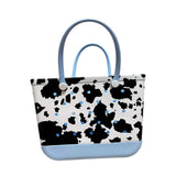 Maxbell Washable Tote Bag Fashion with Hole Waterproof Travel Bag Summer Beach Pouch Cow