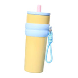 Maxbell Insulated Cup Travel Mug 710ml Sporting Water Bottle for Picnic Outdoor Home yellow