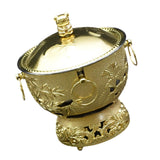 Maxbell Shabu Hot Pot Practical Portable Retro 7.09inch for Household Parties Picnic Gold