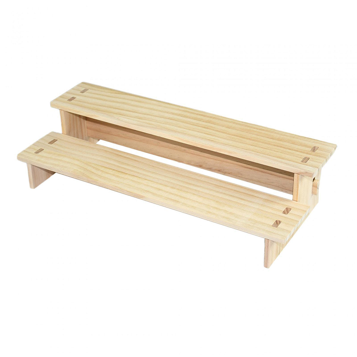 Maxbell Wood Display Riser Stand Decor Showcase Fixtures for Sculptures Figures Home 2 Layer 40cm