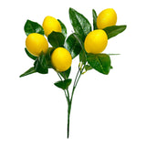 Maxbell Lifelike Lemon Branch Vivid Artificial Lemon Decor for Kitchen Wedding Patio A