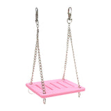 Maxbell Hamster Swing Toy Cage Decor Pet Hanging Accessories for Macaw Bird Parakeet Pink