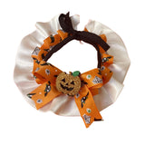 Maxbell Pet Halloween Pumpkin Costume Decorative Pet Neckwear for Kitten Puppy Orange S