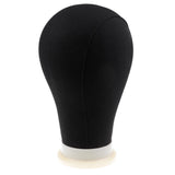 Maxbell Canvas Poly Mannequin Head for Wig Hat Making Display Stand w/ Holder Clamp