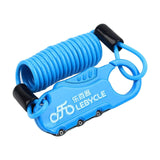 Maxbell Helmet Cable Lock Password Locks for Bicycle Stroller Wheelchair Blue