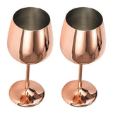 Maxbell Pack 2 Stainless Steel Wine Glasses Red White Wine Goblets Champagne Bar