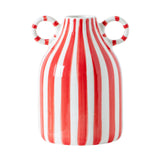 Maxbell Ceramic Flower Vase Modern Floral Arrangement for Bathroom Farmhouse Bedroom Red