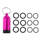 Maxbell Maxbell Mini Aluminum Scuba Diving Tanks with 12 O Rings Dive Key Chain Rose Red