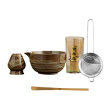 Maxbell Matcha Set Sturdy Japanese Tea Making Tools Sifter Bamboo Spoon Complete Kit Green
