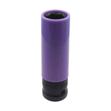Maxbell Wheel Socket 1/2 inch Drive Compact Deep Impact Socket Impact Lug Nut Socket 15mm Violet