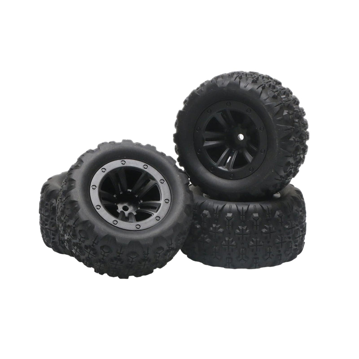 Maxbell RC Car Wheels and Tires Assembly Replacement for 1:12 1:14 1:16 Car Vehicles 4pcs