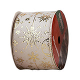 Maxbell Christmas Ribbon Decorative Ribbon for Handmade Crafts Gift Wrapping Bouquet Beige B