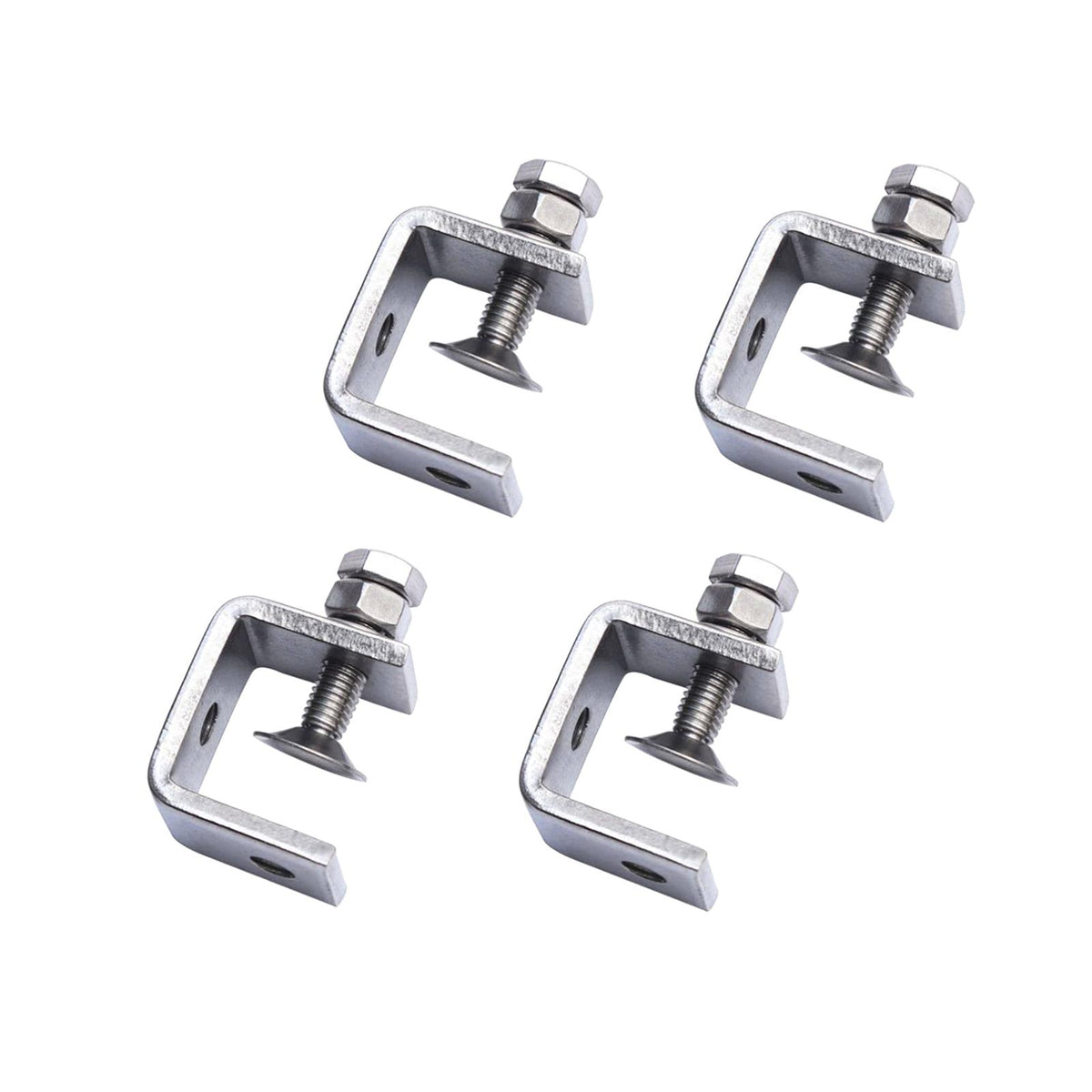 Maxbell 4Pcs Stainless Steel C Clamp Heavy Duty C Clamp for Construction Woodworking
