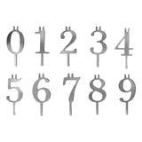 10x 0-9 Number Cake Holder Birthday Parties Cake Decoration for Celebrations silver