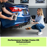 Exterior Kit, Front Lip Air Deflector, Side Skirt Extension, Rear Diffuser for Marina Large Sports Car GT1 16-22,, Shiny Black, Car Accessories Platinum Exhaust Tip other