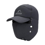 Maxbell Winter Trapper Hat Fashion Wind and Snow Cap for Men and Women Hiking Biking Gray