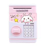 Maxbell Maxbell Electronic Cash Roller Piggy Bank Coin Money Saving Box Kids Toy Pink Rabbit