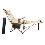 Maxbell Camping Folding Lounge Chair with Armrests and Pillow for Sunbathing Fishing