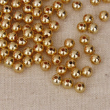 Maxbell 100 Pics Seed Beads Acrylic Pearl Lot in Golden Women Jewelry Loose Seed 6mm