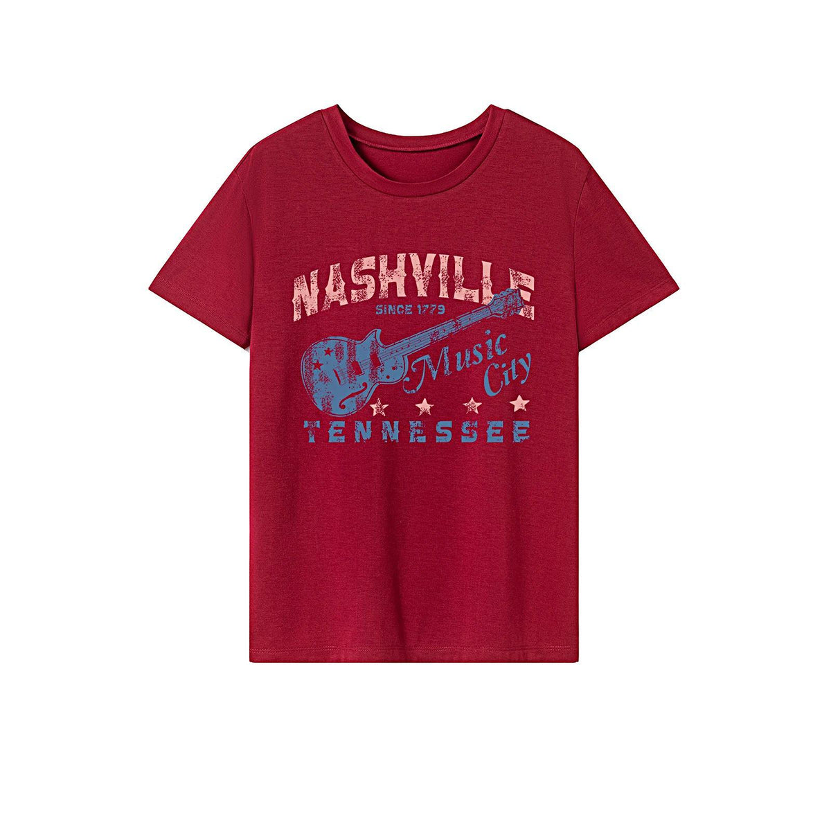 Maxbell Maxbell Women's T Shirt Summer Simple Clothes Basic Tee for Trip Backpacking Walking L Red