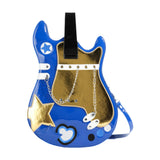 Maxbell Guitar Shaped Backpack Fashion Trendy Guitar Purse for Dating Shopping Party Dark Blue