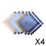 Maxbell 4xPocket Square Hankies Kerchief Party Grooms Durable Cotton Men Handkerchiefs Style G 6Pcs Random