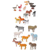 Maxbell Lot 12pcs Dog Horse Hen Duck Pig Small Farm Animals Figures Set & 8x Sheep