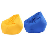 Maxbell 2PCS Large Adult Size Bean Bag Cover Toy Clothes Storage Yellow and Blue