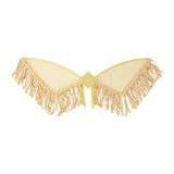 Maxbell Sequin Tassel Wing Fringed Fairy Wing for Festival Masquerade Party Supplies Gold