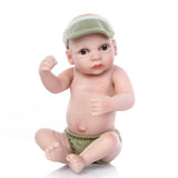 Maxbell 27cm Lifelike Vinyl Boy Baby Doll Costumed Newborn Girl Kid Learning Toy #2