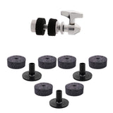 Maxbell Hi Hat Cymbal Clutch+3pcs Long Cymbal Sleeves+6pcs Drum Set Felt Washers