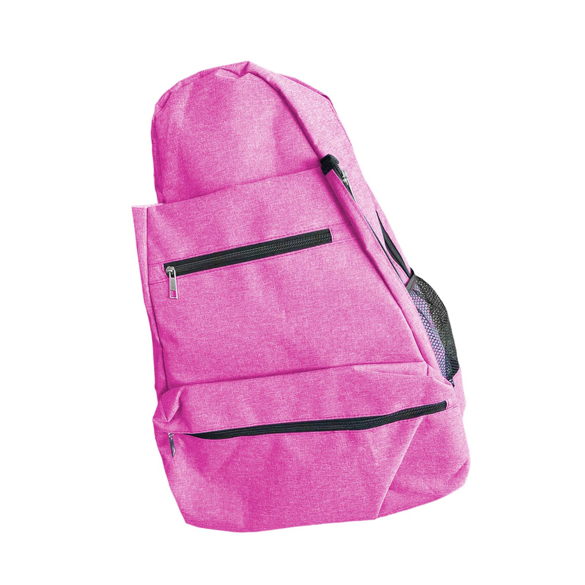Maxbell Tennis Racket Shoulder Bag with Shoe Compartment Portable Badminton Backpack rose red