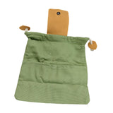 Maxbell Outdoor Foraging Bag with Drawstring Belt Bag for Outdoor Foragers Gardeners green