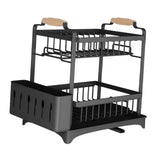 Maxbell Dish Drying Rack 2 Layer Dish Rack for Kitchen Counter Countertop Restaurant Black