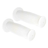 Maxbell Pair Universal Motorcycle HandleBar Hand Grip Retro Handlebar White 25 28MM - Aladdin Shoppers