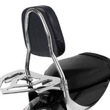 Maxbell Universal Passenger Back Rest Sissy Bar Backrest Cushion Pad for Harley