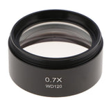 0.7X Barlow Auxiliary Objective Lens Optical Glass for Stero Microscope - 48mm Mounting Thread W.D 120mm (Black,Pack of 1) - Aladdin Shoppers