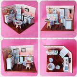 1:24 Wooden 3D Dolls House Model Handicrafted Miniature Kit With Full Furniture Set Birthday Christmas Gifts - Aladdin Shoppers