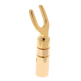 1 Piece Gold Banana Y U-type Screw Spade Speaker Plug Audio Screw Connector Adapter - Aladdin Shoppers